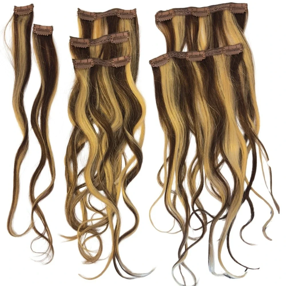 554 |‎ NEW SHE Clip & Go Remy Human Hair Clip In Extensions 18